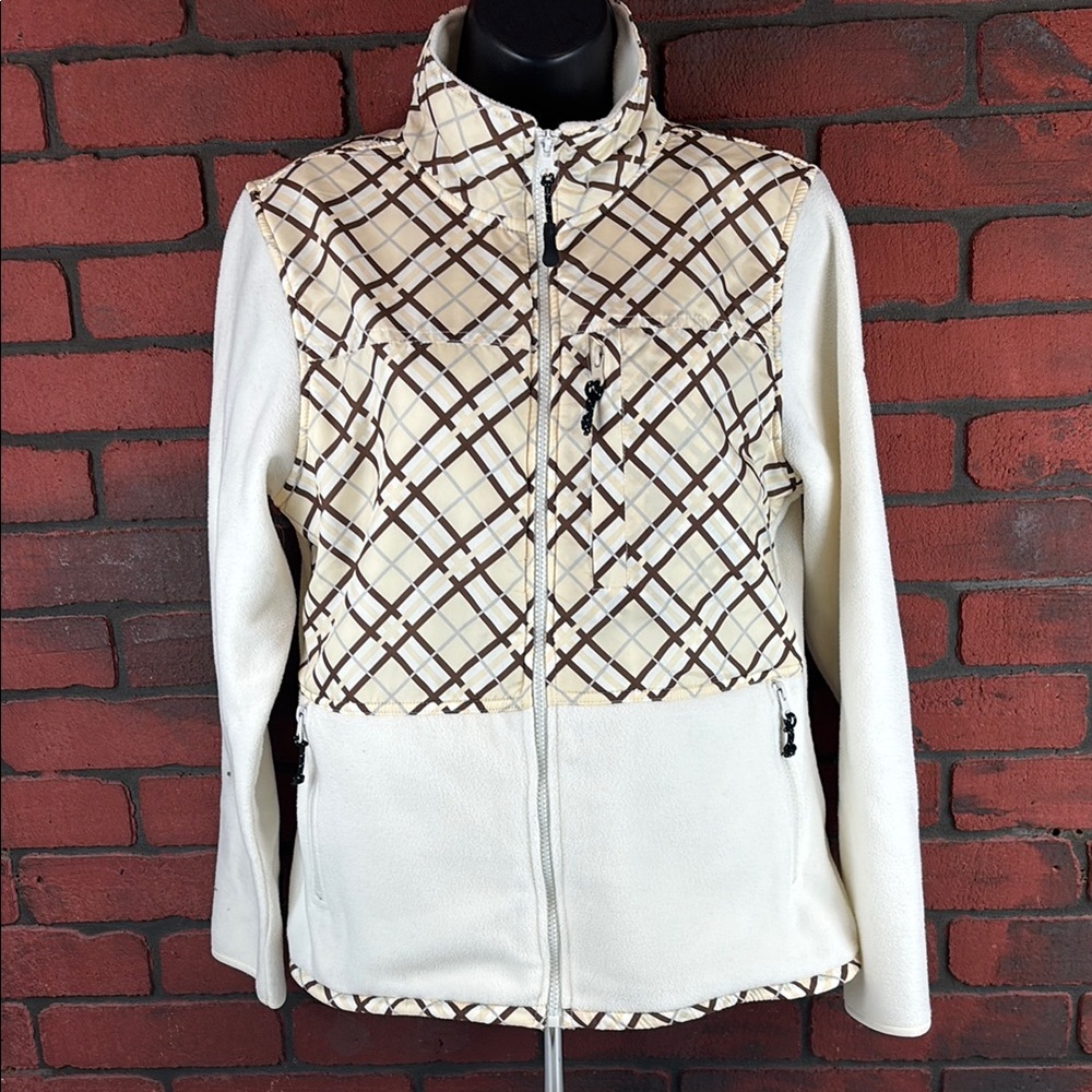 Snozu Sweatshirt Womens Medium White Full Zip Fleece
